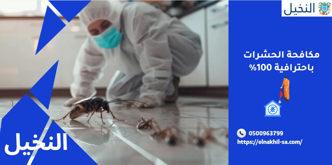 مكافحة الحشرات باحترافية 100%